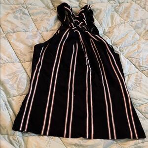 White House black market Striped Halter Top